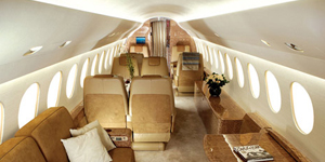 Falcon 7X long range jet view 2 for Orlando charter