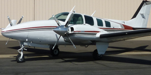 Beech Baron 58 piston view 1 for Orlando charter