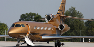 Falcon 7X long range jet view 1 for Orlando charter