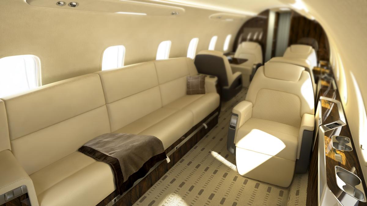 Bombardier Challenger 3500 super midsize jet view 1 for Orlando charter