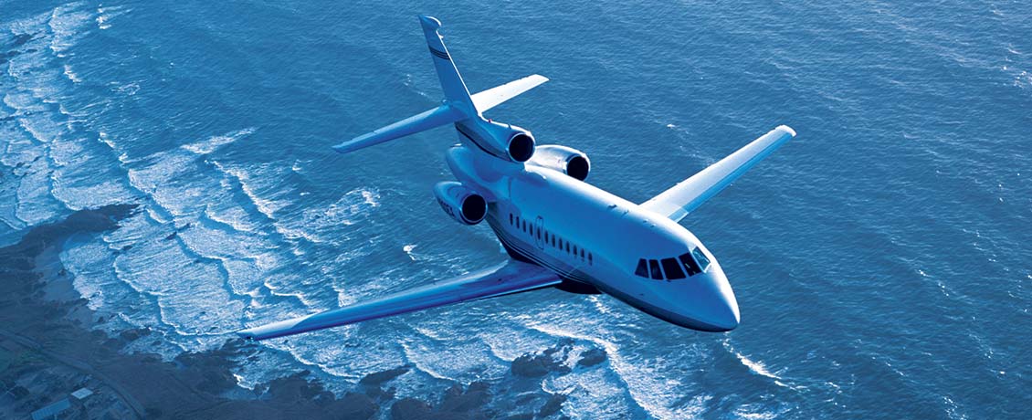 Dassault Falcon 900EX heavy jet view 1 for Orlando charter