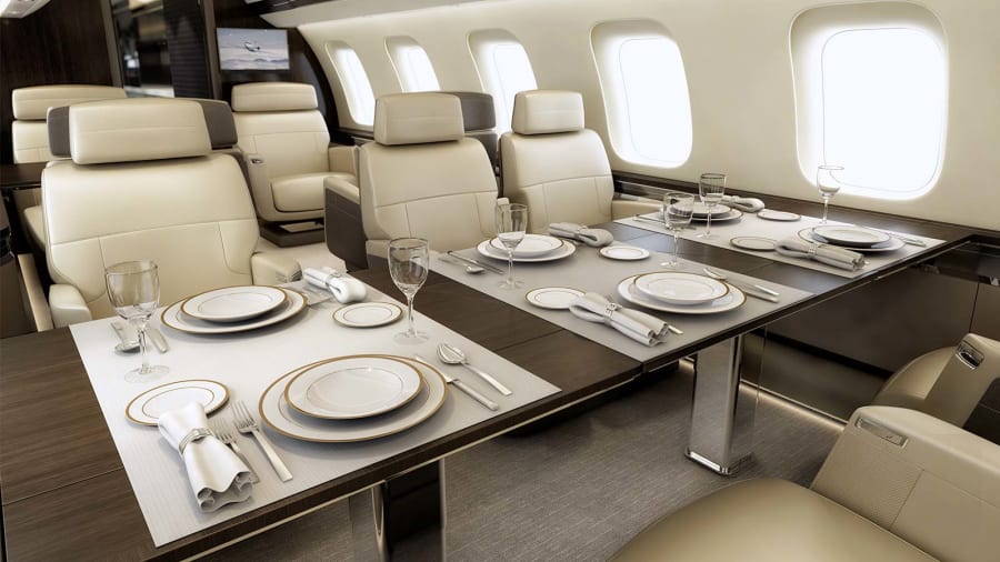 Bombardier Global 7500 long range jet view 2 for Orlando charter