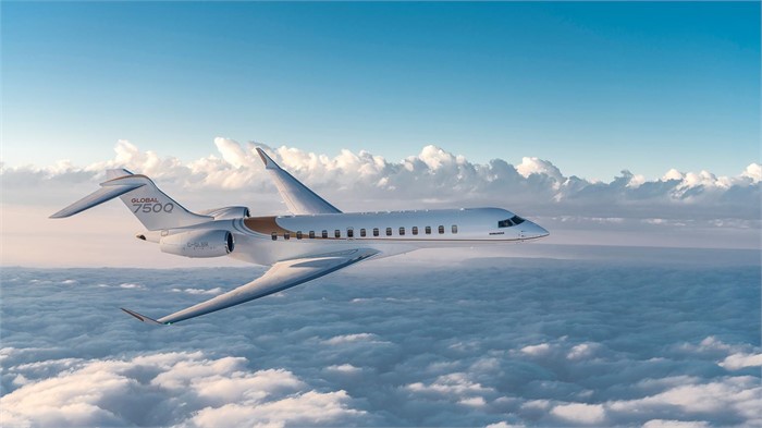Bombardier Global 7500 long range jet view 1 for Orlando charter