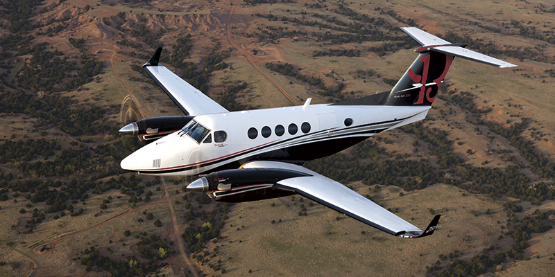 Beechcraft King Air 250 cabin for Orlando charter