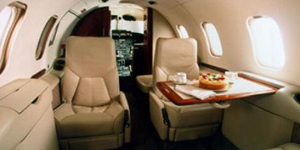 Learjet 31 cabin for Orlando charter