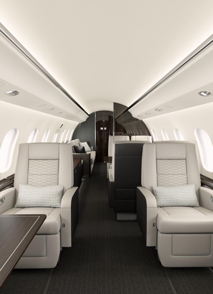 Bombardier Global 6000 cabin for Orlando charter